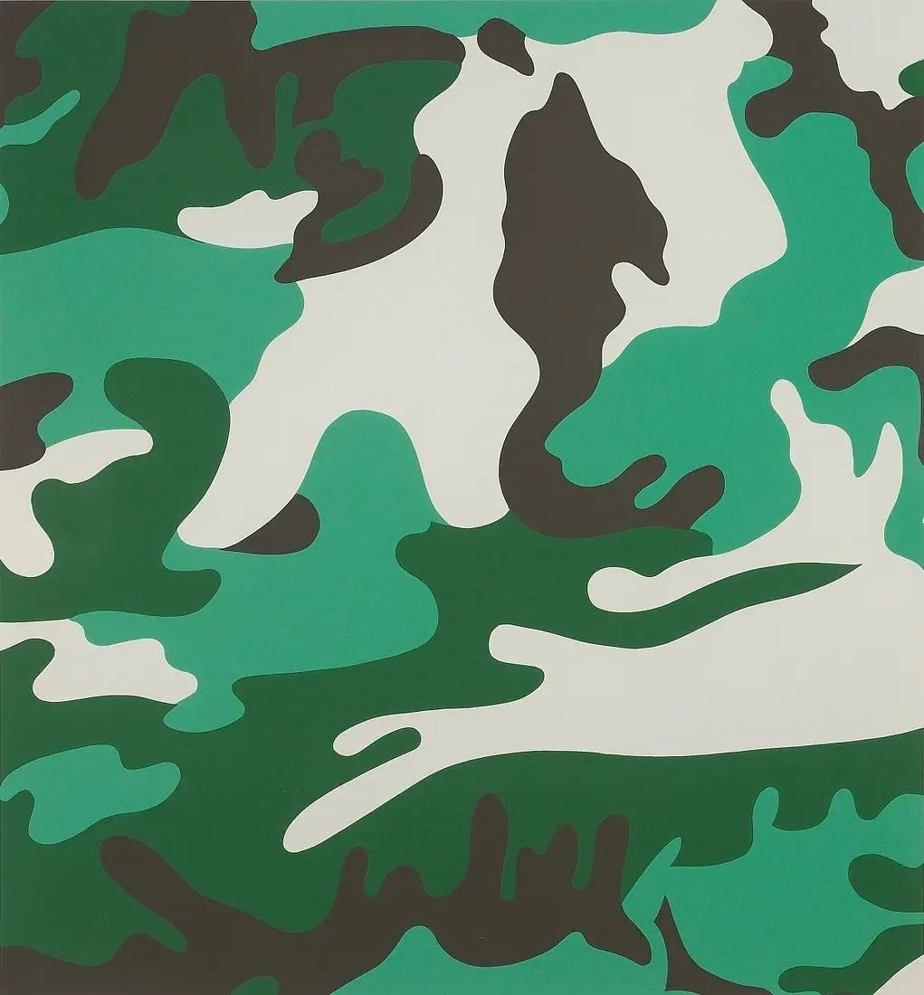 Andy Warhol used bright variations of green in this series of signed, limited edition prints, titled Camouflage (1987)